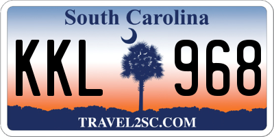 SC license plate KKL968