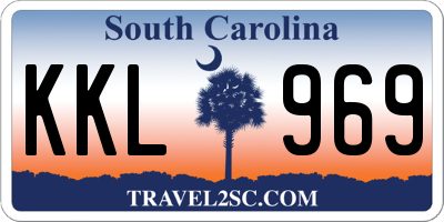 SC license plate KKL969
