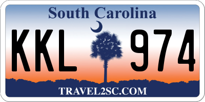 SC license plate KKL974