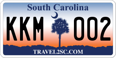 SC license plate KKM002