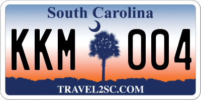 SC license plate KKM004