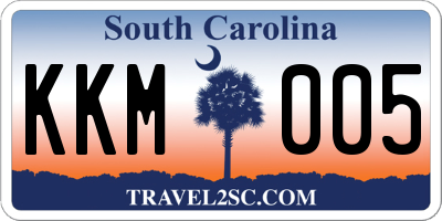 SC license plate KKM005