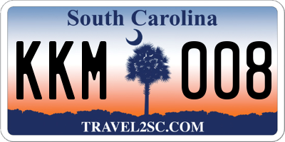 SC license plate KKM008