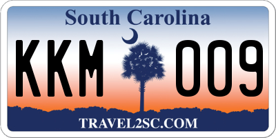 SC license plate KKM009