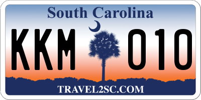 SC license plate KKM010