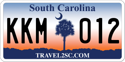 SC license plate KKM012