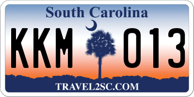 SC license plate KKM013
