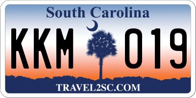 SC license plate KKM019