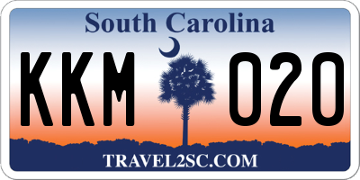 SC license plate KKM020