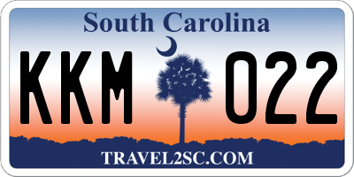 SC license plate KKM022