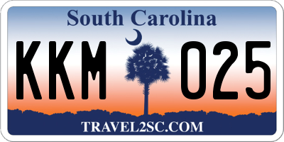 SC license plate KKM025