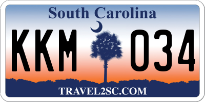 SC license plate KKM034