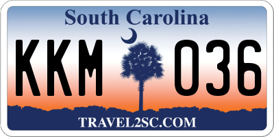 SC license plate KKM036