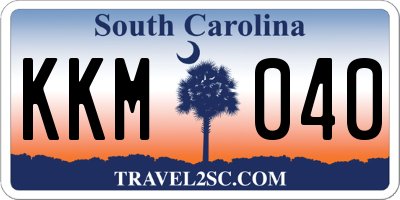 SC license plate KKM040