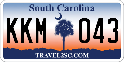 SC license plate KKM043