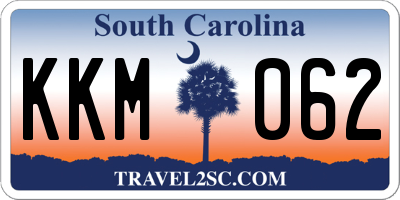 SC license plate KKM062