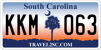 SC license plate KKM063