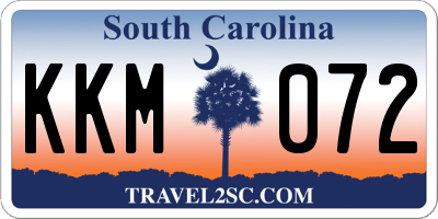 SC license plate KKM072