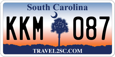 SC license plate KKM087