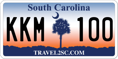 SC license plate KKM100