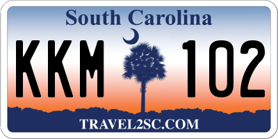 SC license plate KKM102