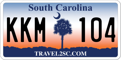 SC license plate KKM104