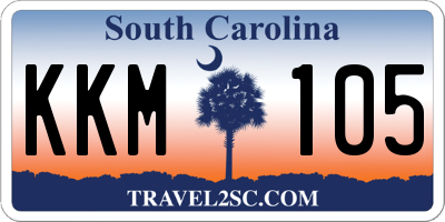 SC license plate KKM105