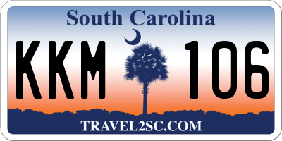 SC license plate KKM106