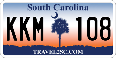 SC license plate KKM108