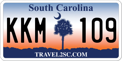 SC license plate KKM109
