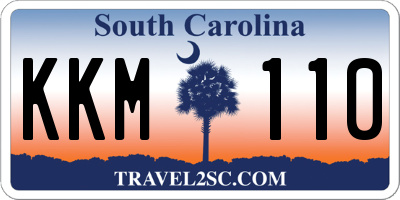 SC license plate KKM110