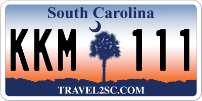 SC license plate KKM111