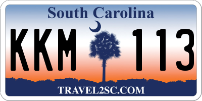 SC license plate KKM113