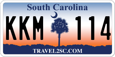 SC license plate KKM114