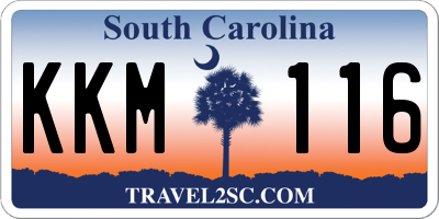 SC license plate KKM116