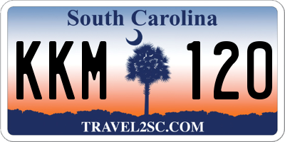 SC license plate KKM120