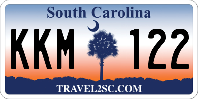 SC license plate KKM122