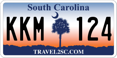 SC license plate KKM124