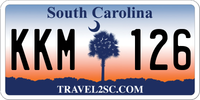 SC license plate KKM126