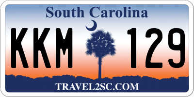 SC license plate KKM129