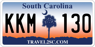 SC license plate KKM130