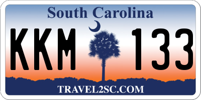 SC license plate KKM133