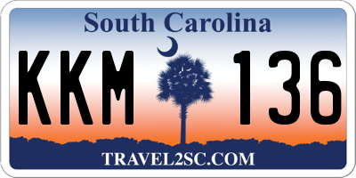 SC license plate KKM136