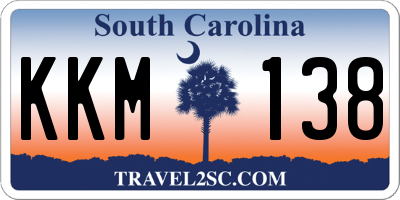 SC license plate KKM138