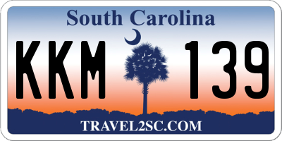 SC license plate KKM139
