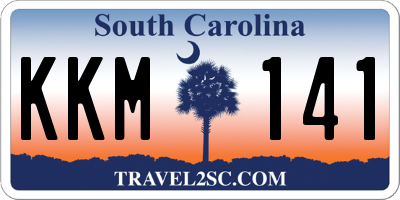 SC license plate KKM141