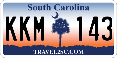 SC license plate KKM143