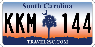 SC license plate KKM144