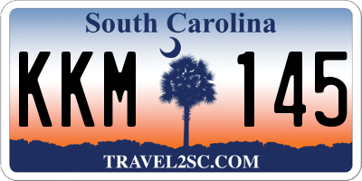 SC license plate KKM145