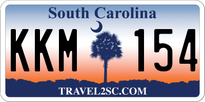 SC license plate KKM154
